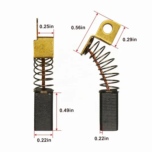 Vista 2 de Paquete de 4 cepillos de carbono para motor 879058 (N119739) compatibles con Porter Cable 7800
