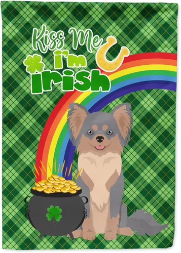 Vista 80 de Caroline's Treasures WDK4731GF - Bandera decorativa para jardín del día de San Patricio, color negro y tostado, Airedale Terrier, para jardín