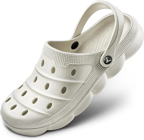 Vista 20 de KEMISANT Zuecos para Mujeres, Cómodas Sandalias Mules Pantuflas Zapatos de Enfermera y Jardín Unisex para Hombres Soporte Acolchado
