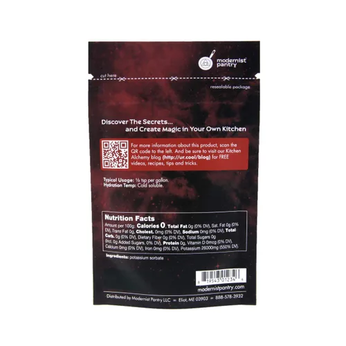 Vista 3 de Sorbato de potasio puro - Sin OMG ❤ Sin gluten - Vegano - 50 g/2 oz