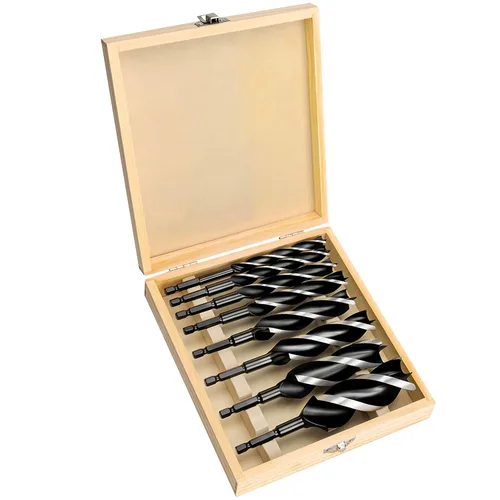Vista 15 de Broca de barrena para madera de 1-1/4" x 12" - Broca de barrena extra larga de 3 flautas para madera, acero de alto carbono con vástago de 3/8