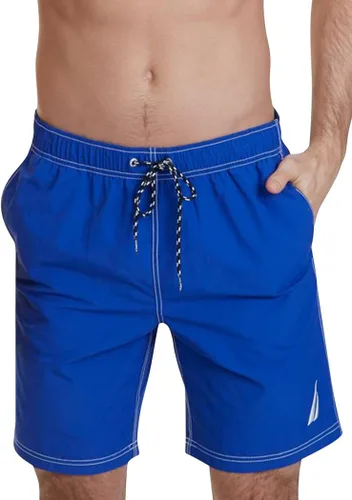 Vista 4 de Nautica Traje de baño sólido de secado rápido con logotipo clásico para hombre