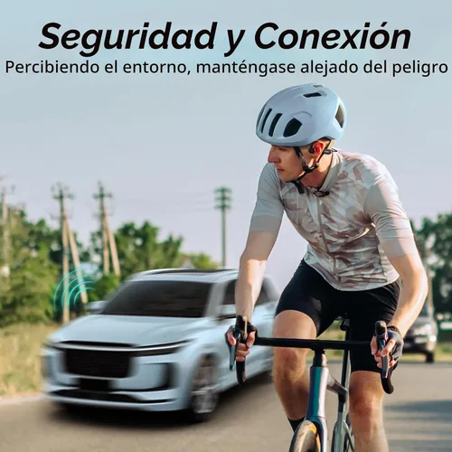 Vista 5 de CXK Auriculares de conducción ósea, auriculares Bluetooth 6.0 actualizados 2026 con micrófono, IPX7 impermeable, audio equilibrado, tiempo