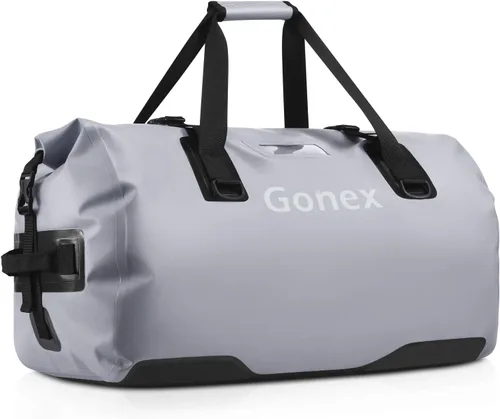 Vista 15 de Gonex Bolsa de lona impermeable extra grande de 40 L, 60 L, 80 L, bolsa de lona seca de viaje, bolsa resistente con correas y asas duraderas