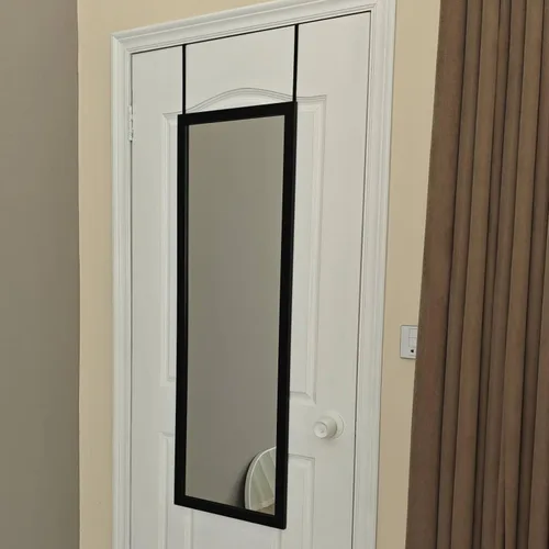 Vista 6 de whitebeach Espejo montado en la pared para colgar en la puerta de cuerpo Negro