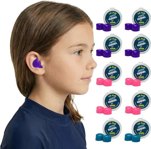 Vista 12 de Earvolution Putty Buddies Tapones para los oídos para nadar y bañarse, inventados por médicos, fabricados en Estados Unidos, tapones de silicona