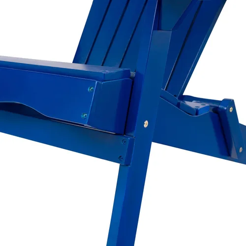 Vista 9 de Christopher Knight Home Hanlee Silla Adirondack plegable para exteriores, madera de acacia, azul marino