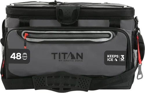 Vista 19 de Titan by Arctic Zone Deep Freeze Cooler - Zipperless Hardbody Cooler - Deep Freeze Insulation, HardBody Liner, and SmartShelf