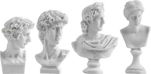 Vista 7 de 4 piezas de pequeñas estatuas de ángeles de resina para decoración del hogar, 4 estilos