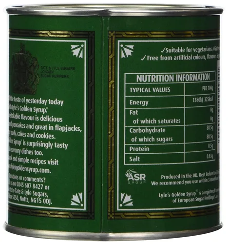 Vista 4 de Tate Y Lyle oro Jarabe 454 g por Tate & Lyles [Foods] Sabor rico y cálido con una sensación suave en la boca y aroma apetitoso, ideal para hornear