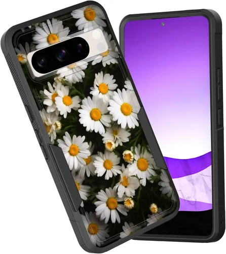 Vista 33 de Funda para Pixel 6A, funda híbrida de doble capa resistente a prueba de golpes de policarbonato duro de silicona suave TPU para Google Pixel 6A