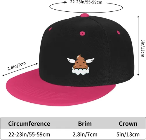 Vista 6 de QIZYOQA Cute Angel Poo Snapback Hats for Men Women Hat Baseball Cap Flat Bill Visor White Hat