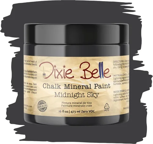 Vista 287 de Pintura para muebles con acabado de tiza Dixie Belle Paint Company - Amatista (4oz) - Pintura mineral de tiza chic púrpura profundo mate
