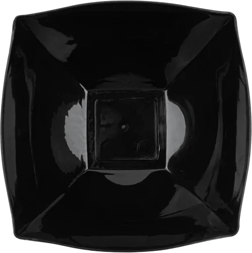 Vista 15 de Restaurantware Moderna - Cuencos de plástico de lujo de 8 onzas, 10 cuencos cuadrados desechables para ensalada, duraderos y resistentes