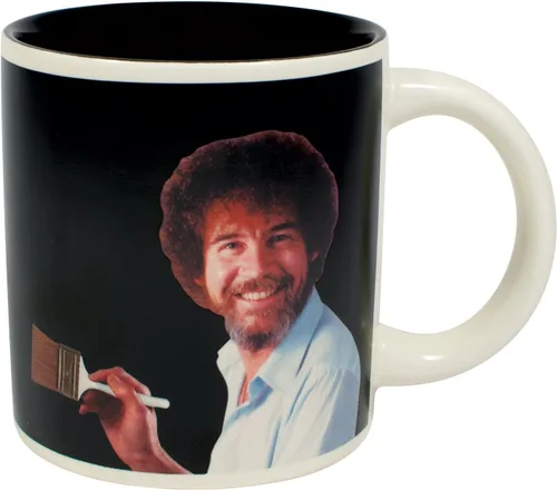 Vista 8 de Taza cambiante ante el calor, de Bob Ross - Agregue líquidos calientes y emerge una escena - viene en caja de regalo divertida