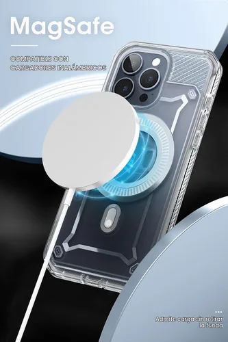 Vista 3 de SUPCASE Funda para iPhone 15 Pro (6.1 pulgadas), compatible con MagSafe Transparente