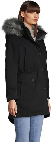 Vista 3 de Lands End Expedition parka impermeable de plumón para mujer con capucha de piel sintética