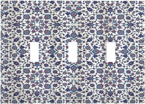 Vista 14 de Azulejos Negros Texturas Modernas Retro Marruecos 1 Gang Cubierta de Interruptor de Luz Sin Dispositivo Placa de Pared en Blanco Decorativa Placa