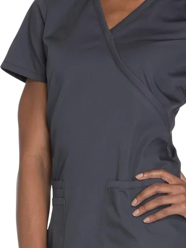 Vista 3 de Cherokee Women's Workwear Originals Mock Wrap Scrubs Shirt