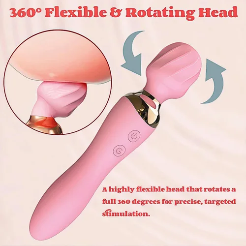 Vista 4 de Juguete para adultos para mujeres, seguro para el cuerpo e impermeable, recargable de 10 velocidades, vibración silenciosa para relajación de cuerpo