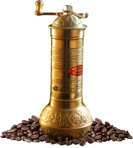 Vista 13 de Sozen - Molinillo de café manual de latón, molinillo de manivela ajustable para café turco, espresso y prensa francesa (6.4 pulgadas, latón clásico)
