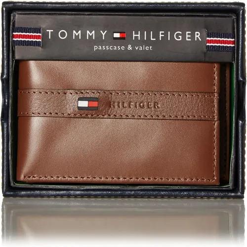 Vista 7 de Tommy Hilfiger Cartera de cuero genuino para hombre con múltiples ranuras para tarjetas