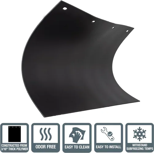 Vista 2 de Buyers Products, RC18PPB, paquete de 2, aletas de polímero negro súper duraderas de 24 x 18 pulgadas, las aletas de barro no son de goma
