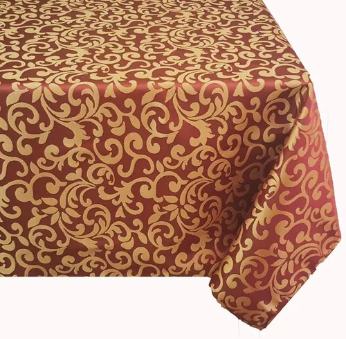 Vista 9 de Tektrum Mantel redondo con textura de lino sintético de 70 pulgadas, impermeable, a prueba de derrames, resistente a las manchas, sin arrugas