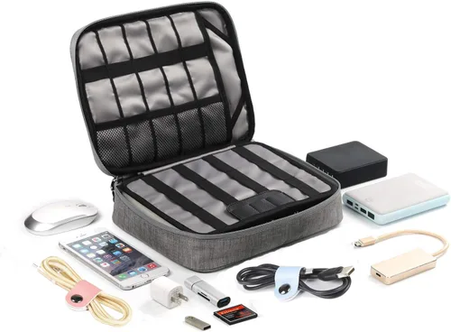 Vista 6 de Sujetador de piel para cables, para audífonos (juego de 3), Blanco