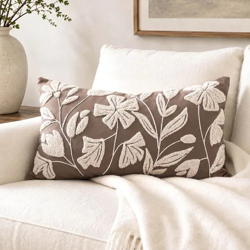 Vista 11 de BlissBlush - Funda de almohada lumbar decorativa de 12 x 20 pulgadas, funda de almohada de terciopelo beige neutro para sofá, sala de estar, cojín