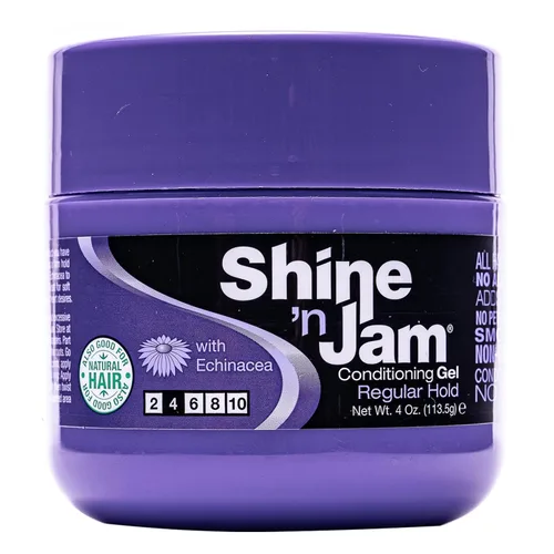 Vista 6 de AmPro Shine-n-Jam Regular - Infundido con equinácea para fomentar el crecimiento del cabello, ideal para domar flecos, colas de caballo, tejidos