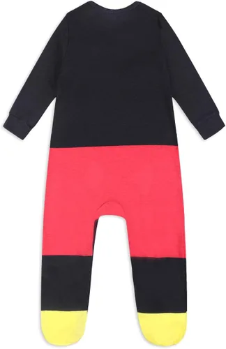 Vista 4 de Disney Mickey Mouse - Conjunto de body y gorro para recién nacidos y bebés, color negro