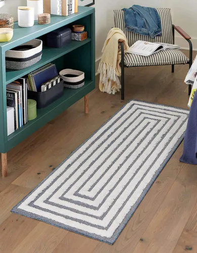 Vista 23 de Unique Loom Casa Collection Toluca - Alfombra rectangular de 2 pies 3 x 3 pies, color beige y marfil