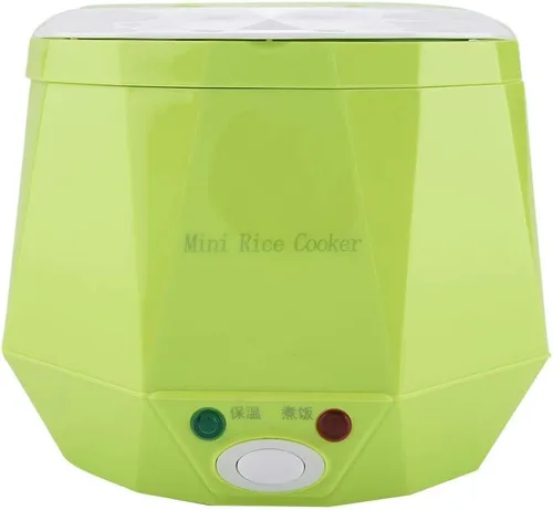 Vista 4 de Mini ollas arroceras 24V 1.3 L olla de arroz eléctrica Vaporizador de alimentos para camión Cocina de coches para sopa Gachas de arroz Fideos