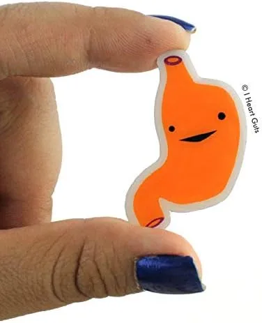Vista 3 de estómago Lapel Pin I Ache for you I Heart Guts.