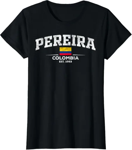 Vista 52 de Camiseta Pereira Colombia, Negro