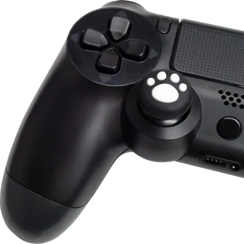 Vista 6 de yueton 5 Pairs Replacement Cat Pad Style Silicone Analog Controller Joystick Thumb Stick Grip Cap Cover for Sony Playstation 4 Controller