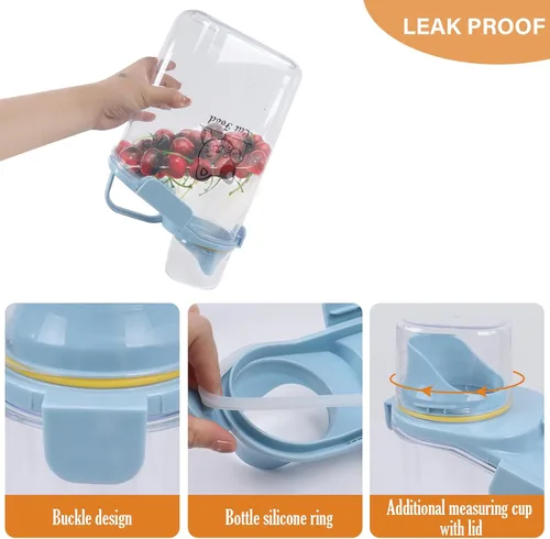 Vista 4 de Contenedor hermético de almacenamiento de alimentos para gatos Contenedor de plástico transparente para gatos y cachorros de 3 cuartos de galón