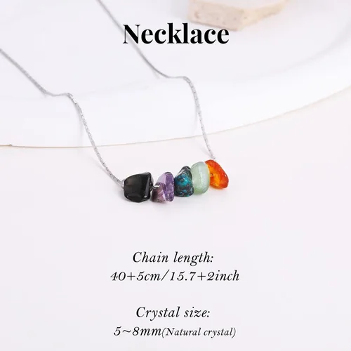 Vista 6 de MJartoria Gargantilla y pulsera de piedra natural con signo del zodiaco para mujer, collar de cristales, pulsera de horóscopo, piedras preciosas