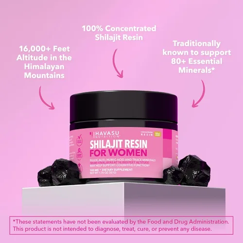 Vista 7 de Himalayan Shilajit para mujeres con ácido fúlvico, ácido húmico y más de 80 oligominerales – 500 mg de resina Shilajit de grado dorado de 16.000