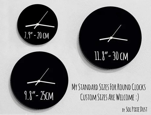 Vista 2 de Custom Name Whatever, you're late anyway/Round Black - Wall Clock- Optional RGB LED 5V Backlit