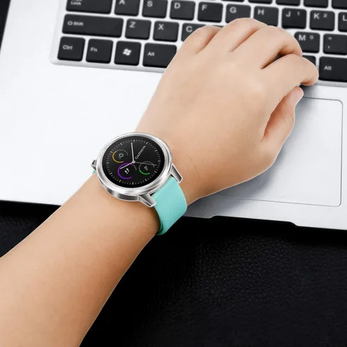 Vista 8 de Fintie Paquete de 3 fundas compatibles con el reloj inteligente Garmin Negro/transparente/oro rosa