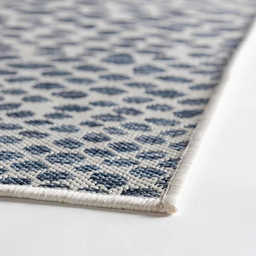 Vista 7 de Unique Loom Outdoor Collection Alfombra de área - Ciudad del Cabo (2' 2' x 3' 1' Rectángulo, Azul/Oliva)