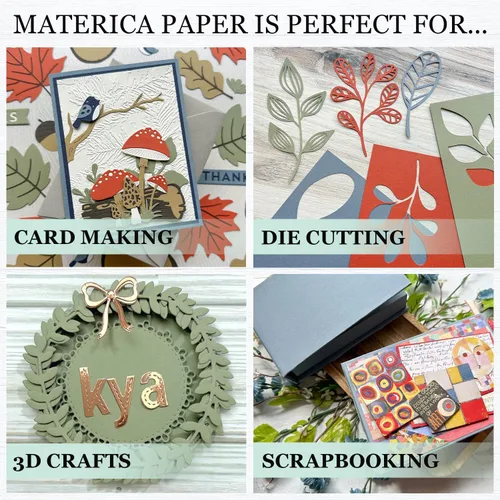 Vista 5 de Cardstock Warehouse Materica - Papel de cartulina gris arcilla – 25 hojas, 12 x 12 pulgadas – 92 lb./250GSM/16 Pt. Grueso de alta calidad gris mate