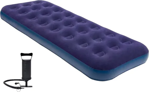 Vista 9 de Colchón inflable de tamaño matrimonial con bomba y almohadas, colchón inflable para camping y hogar