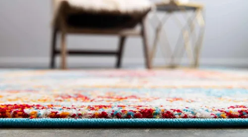 Vista 4 de Unique Loom - Alfombra estilo tradicional de Rosso Collection, Polipropileno, Azul (multi/blue)