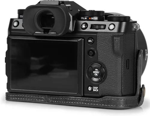 Vista 5 de MegaGear Ever Ready - Funda de piel auténtica compatible con Fujifilm X-T5, color negro