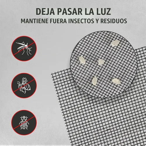 Vista 3 de Malla de malla para ventana, reparación de pantallas para puerta, mascota, negro, 36 pulgadas x 100 pies