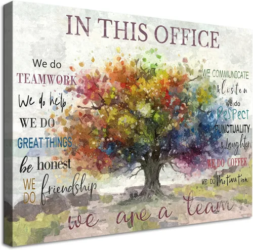 Vista 11 de Arte de pared inspirador rosa para oficina, mujeres, frases motivacionales, póster rústico de árbol de corazón, cuadros enmarcados, decoración