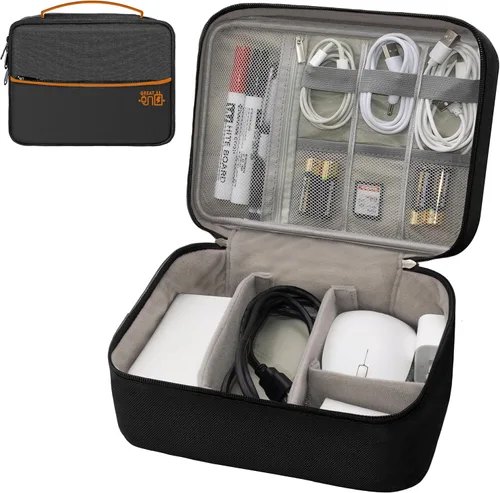 Vista 12 de Organizador de Electrónica, Funda Organizadora de Cables de Viaje, Bolsas Organizadoras de Cables Portátiles, Estuche de Almacenamiento